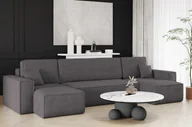 Narożniki - Sofa w kształcie U BEST narożnik tkanina Poso ciemnoszary - miniaturka - grafika 1