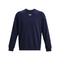 Bluzy męskie - Męska Bluza UNDER ARMOUR UA RIVAL FLEECE CREW 1379755-410 – Granatowy - miniaturka - grafika 1