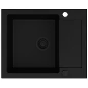 Zlewozmywaki - PYRAMIS MIDO (62x50) 1B 1D volcano (czarny mat) | BLACK EDITION (70167602) - miniaturka - grafika 1