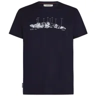 Koszulki sportowe męskie - Koszulka męska Icebreaker Men Merino 150 Tech Lite SS Tee The Peaks Rozmiar: XL / Kolor: ciemnoniebieski - miniaturka - grafika 1