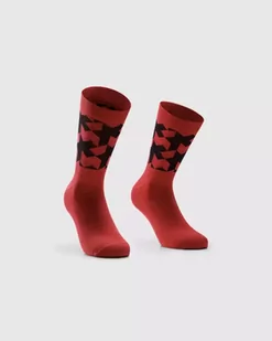 ASSOS ASSOS Skarpetki rowerowe MONOGRAM SOCKS EVO viganccia red - Skarpetki kolarskie - miniaturka - grafika 1