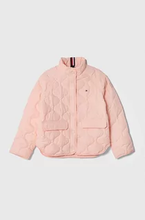Kurtki i płaszcze dla dziewczynek - Tommy Hilfiger kurtka dziecięca kolor różowy - grafika 1