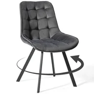 Krzesła - Krzesło obrotowe DC-6030S welur szare - miniaturka - grafika 1