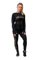 Spodnie sportowe damskie - Legginsy damskie Nebbia Intense Gold Print leggings 827 black XS - miniaturka - grafika 1