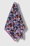 Apaszki i szaliki damskie - Lauren Ralph Lauren apaszka z domieszką jedwabiu kolor fioletowy wzorzysta - miniaturka - grafika 1