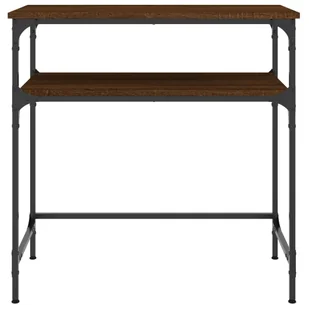 Stolik konsolowy, brązowy dąb, 75x35,5x75 cm Lumarko! - Konsole i sekretarzyki - miniaturka - grafika 5