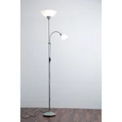 Lampy stojące - Trio RL Erzwo R4393-87 lampa podłogowa stojąca 1x150W E27 + 1x40W E14 tytan / biały - miniaturka - grafika 1