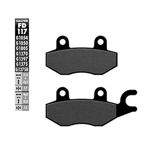 GALFER Galfer Fd117g1050 okładziny hamulcowe FD117G1050 - Części motocyklowe - miniaturka - grafika 1