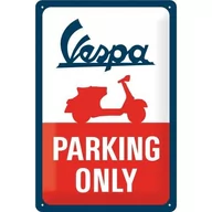 Dekoracje domu - Art Nostalgic 22282 - Vespa - Parking Only, blaszana tabliczka retro, tabliczka w stylu vintage, dekoracja ścienna, metal, 20x30 cm 22282 - miniaturka - grafika 1