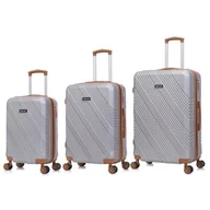 Walizki - Zestaw walizek SEMI LINE T5849-0 Grafitowy - miniaturka - grafika 1