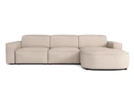 Narożniki - Sofa modułowa w kształcie L California narożnik tkanina Cruse beżowy prawy - miniaturka - grafika 1