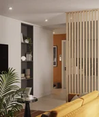 Panele ścienne i boazeria - 275x3x7 cm LD Lamele wolnostojące (dąb Sonoma) - Lamele działowe ażurowe - miniaturka - grafika 1