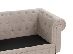 Sofa 3-osobowa szarobeżowa CHESTERFIELD - Sofy i kanapy - miniaturka - grafika 8