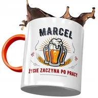 Kubki - Kubek Pomarańczowy dla Marcela Kolegi na Prezent z Nadrukiem ze Zdjęciem + Opakowanie na prezent (wzór 03) - miniaturka - grafika 1