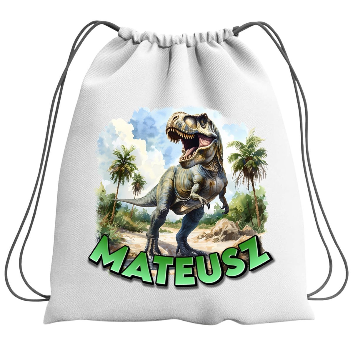Plecak Worek Dinozaur Dinozaury Rex Szkolny Na Buty WF Obuwie Z Napisem