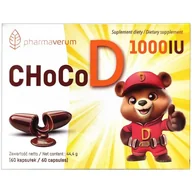 Witaminy i minerały - ChocoD, witamina D dla dzieci od 4 roku życia, 60 kapsułek - miniaturka - grafika 1