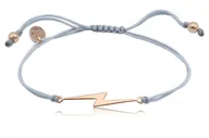 Bransoletki - Bransoletka Z Piorunem / Błyskawicą Rose Gold Na Szarym Sznurku - miniaturka - grafika 1
