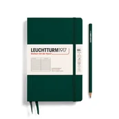 Notesy i bloczki - Notatnik Leuchtturm1917 Paperback B6+, Twarda Oprawa, Linie, Forest Green - miniaturka - grafika 1