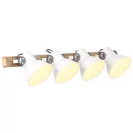 Lampy sufitowe - VidaXL Industrialna lampa ścienna, biała, 90x25 cm, E27 320516  VidaXL - miniaturka - grafika 1