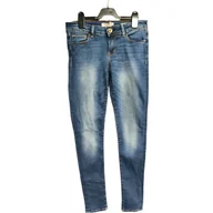 Spodnie damskie - Guess Spodnie Damskie Stylowe Długie Jeansowe Granatowe Rozmiar 27 - miniaturka - grafika 1