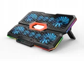 Podkładki chłodzące pod laptopa - PODSTAWKA PODKŁADKA CHŁODZĄCA POD LAPTOP-A 12-17' 10xWentylator wyświetlacz - miniaturka - grafika 1
