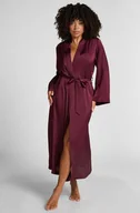 Szlafroki damskie - Hunkemöller Kimono satynowe w prążki Czerwony - miniaturka - grafika 1