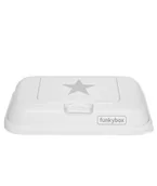 Chusteczki nawilżane - Funkybox, Pojemnik na chusteczki, To Go, Star, White/Silver - miniaturka - grafika 1