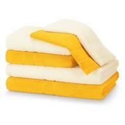 Ręczniki - Ręcznik RUBRUM kolor żółty styl klasyczny 2*30x50+2*50x90+2*70x130 ameliahome - TOWEL/AH/RUBRUM/MUS+CR/SET2*30x50+2*50x90+2*70x1 - miniaturka - grafika 1