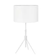 Lampy stojące - Markslojd Stojąca LAMPA stołowa SLING 107303 abażurowa LAMPKA nocna biała 107303 - miniaturka - grafika 1