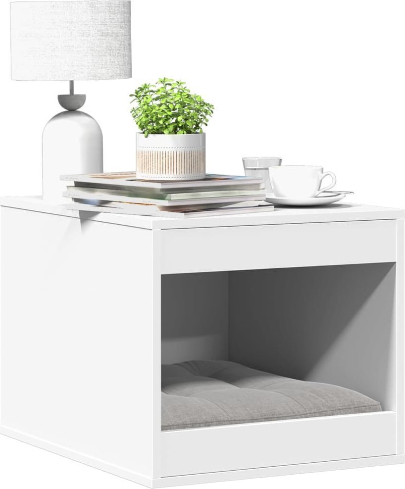 vidaXL vidaXL Szafka na kuwetę, biała, 47x59x42 cm, materiał drewnopochodny