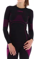 Bielizna sportowa damska - Bluza Termoaktywna Damska Viking Etna Top Long 46 Czarno/Różowy - miniaturka - grafika 1
