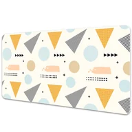 Podkładki na biurko - Mata na biurko Kolorowe trójkąty 90x45 cm - miniaturka - grafika 1
