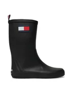 Buty dla chłopców - Tommy Hilfiger Kalosze T3XC-33923-0047 S Czarny - miniaturka - grafika 1
