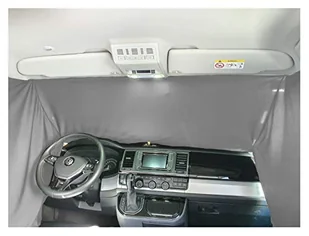 Zasłona na przednią szybę, ochrona przed słońcem, na kemping, do kabiny, firanki kompatybilne z Fiat Qubo/Fiorino od 2008-2016 FB: F_GR - Zasłony - miniaturka - grafika 1