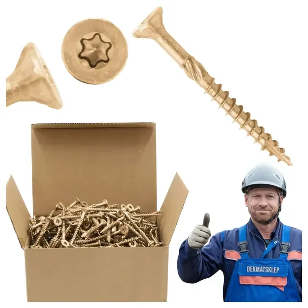 Wkręty Ciesielskie Do Drewna 3,5x40 Stożkowe Torx 500szt Wt-35040 Azmet