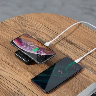 Baseus Mini S power bank 10000mAh 18W bezprzewodowa ładowarka Qi 10W USB / USB Typ C PowerDelivery QC3.0 biały (PPXFF10W-02) - Ładowarki do telefonów - miniaturka - grafika 16