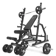 Ławki treningowe - Zestaw do treningu siłowego Marbo Sport ławka regulowana i dodatkowe akcesoria - miniaturka - grafika 1