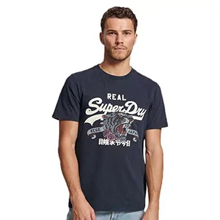 Koszulki męskie - Superdry Vintage VL Narrative tee Koszulka męska, Eclipse Navy, XL - grafika 1