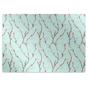 Mata na podłogę pod krzesło Gałęzie i pączkami 120x90 cm - Podnóżki, podpórki, podkładki - miniaturka - grafika 1