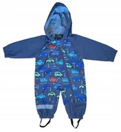Kombinezony dla dzieci - Kombinezon przeciwdeszczowy nieprzemakalny jednoczęściowy dziecięcy 86 auta - miniaturka - grafika 1