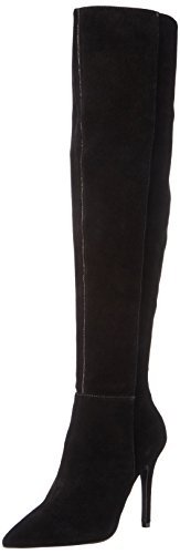 Aldo Seania U damskie kozaki z krótką cholewką, czarny - Schwarz Black Suede 91-40 EU