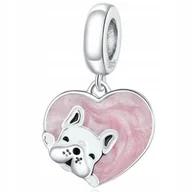 Bransoletki - Charms Srebrny Piesek Pies Dog Zwierzę Najlepszy Przyjaciel SREBRO 925 - miniaturka - grafika 1