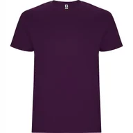 Koszulki męskie - T-shirt Męski Koszulka Męska GRUBSZA BAWEŁNA ROLY 6681 FIOLET PURPLE XL - miniaturka - grafika 1