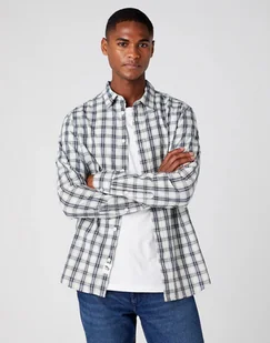 Wrangler Non Pkt Shirt Męska Koszula Krata Seedpearl Beige W5G1Brxnz-M - Koszule męskie - miniaturka - grafika 1