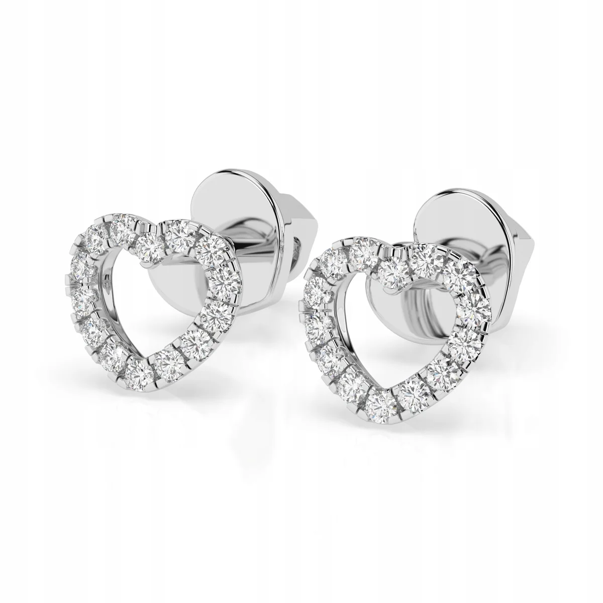 ZŁOTE KOLCZYKI 585 Z DIAMENTAMI BRYLANTAMI 0,14 CT G/Si ESSYA