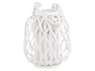 Świeczniki - Beliani Lampion 30 cm biały MAURITIUS - miniaturka - grafika 1