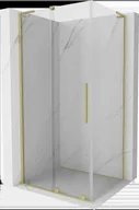 Kabiny prysznicowe - Mexen Velar L kabina prysznicowa rozsuwana 120x80 cm, transparent, złota szczotkowana - 871-120-080-03-55 - miniaturka - grafika 1