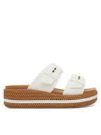 Klapki i japonki damskie - Crocs Klapki Brooklyn Woven Buckle 209978 Biały - miniaturka - grafika 1