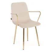 Krzesła - Krzesło C-962 Welur Beżowy - miniaturka - grafika 1