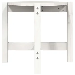 Stolik kawowy, biały, Ø 52,5x45 cm, lite drewno sosnowe Lumarko - Ławy i stoliki kawowe - miniaturka - grafika 7